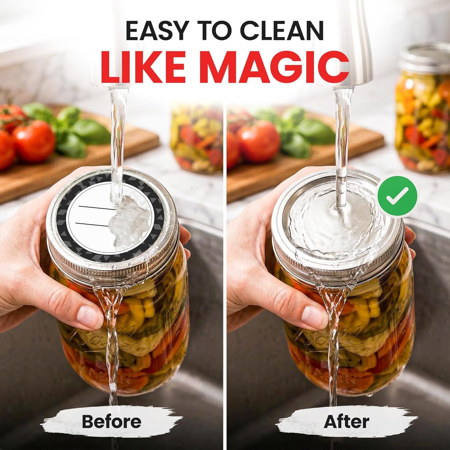 Dissolvable Canning Labels for Jars – 200 Dissolvable Mason Jar Labels 2 In. round Dissolvable Food Labels for Food Container Prep - Canning Jar Labels Stickers and More, Black