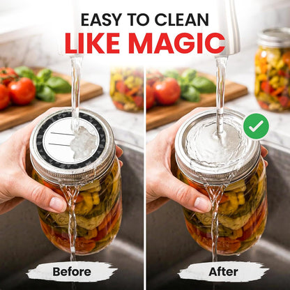 Dissolvable Canning Labels for Jars – 200 Dissolvable Mason Jar Labels 2 In. round Dissolvable Food Labels for Food Container Prep - Canning Jar Labels Stickers and More, Black